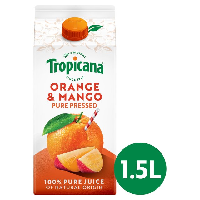 Tropicana Pure Orange & Mango Fruit Juice, 1.5L