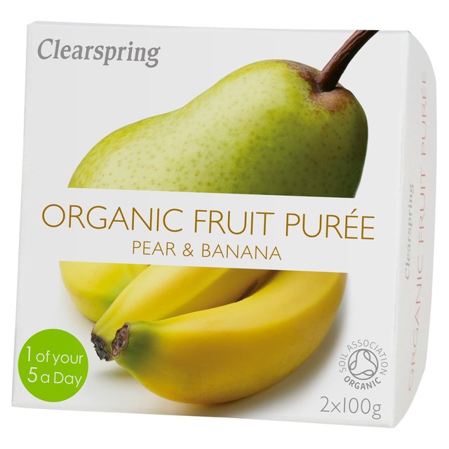 Clearspring Organic Pear & Banana Puree, 2 x 100g