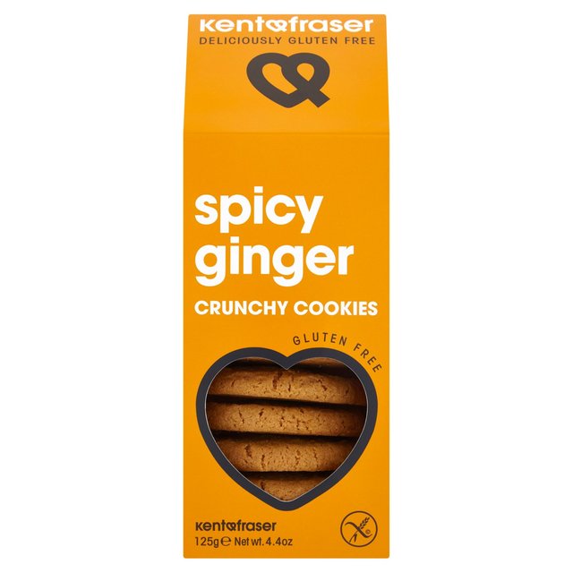 Kent & Fraser Gluten Free Spicy Ginger Crunchy Cookies, 125g