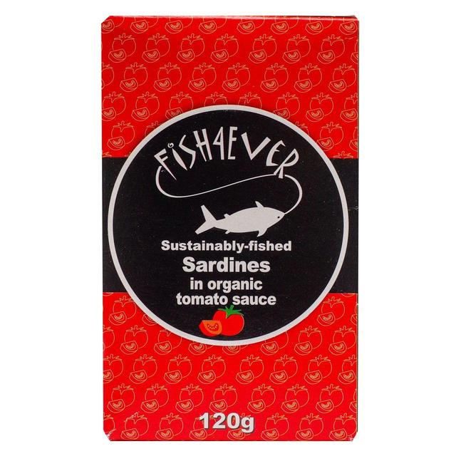 Fish 4 Ever Whole Sardines in Organic Tomato Sauce, 120g