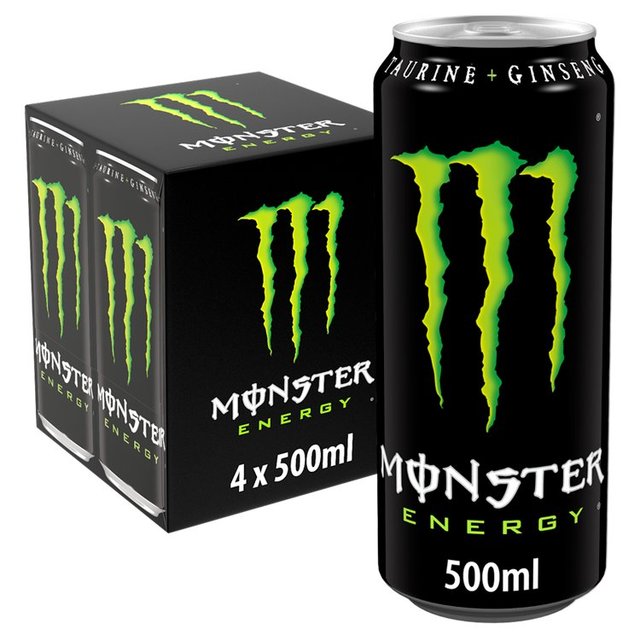 Monster Energy Drink, 4 x 500ml