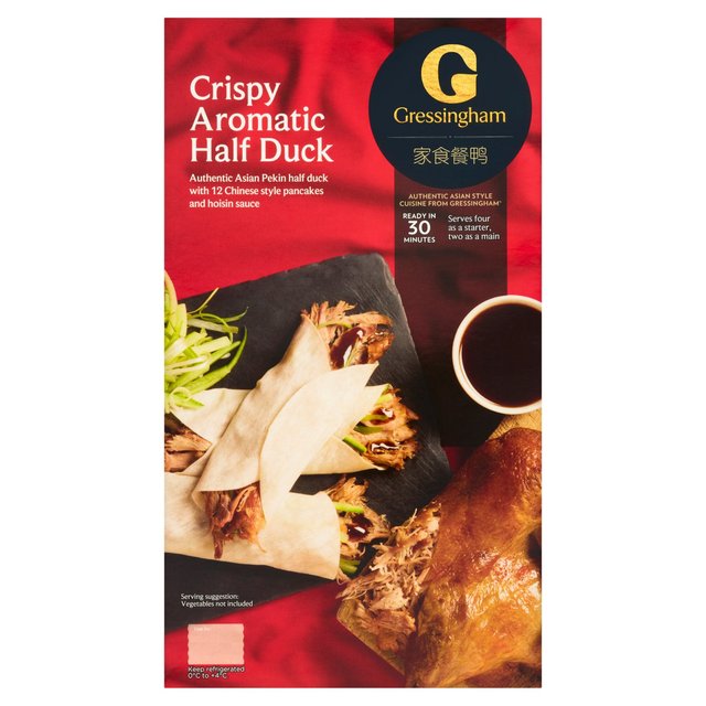 Gressingham Half Aromatic Crispy Duck & Pancakes, 570g
