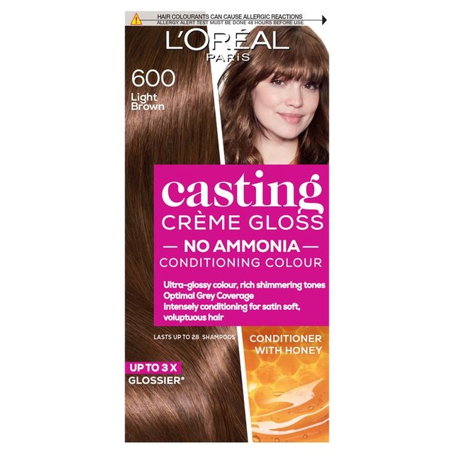 L’Oral Paris Casting Creme Gloss Hair Dye, Light Brown 600