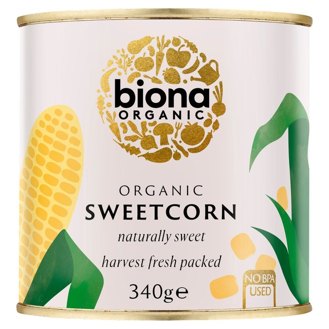 Biona Organic Sweetcorn No Added Sugar, 340g