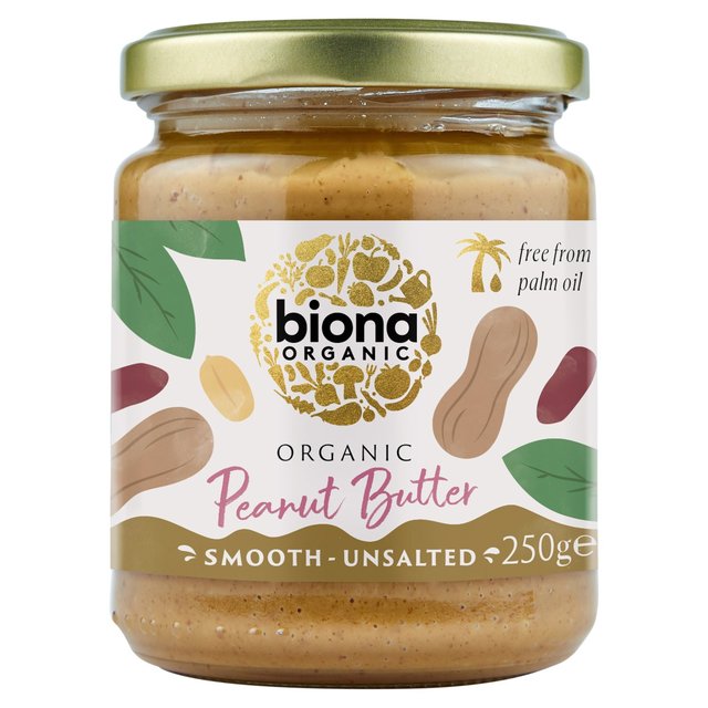 Biona Organic Peanut Butter Smooth, free From Palm Fat, 250g