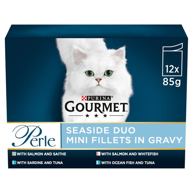 Gourmet Perle Cat Food Pouches Seaside Duo, 12 x 85g