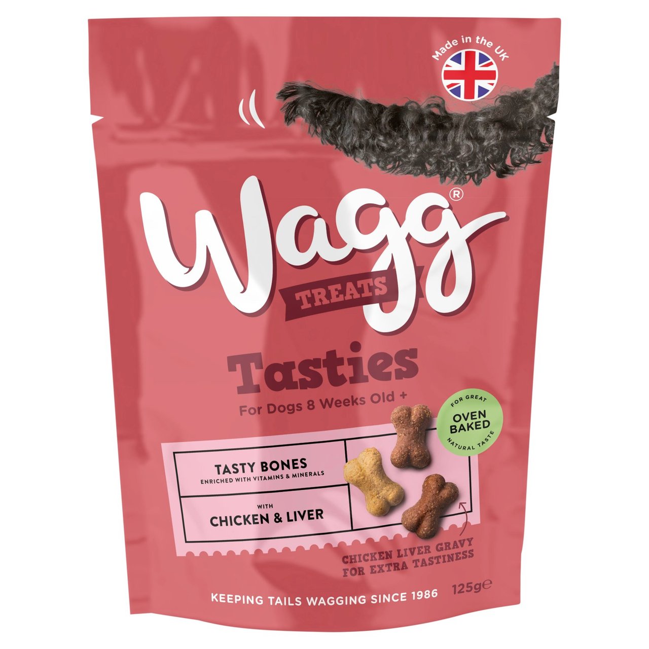 An image of Wagg Tasty Bones Treats with Chicken & Liver