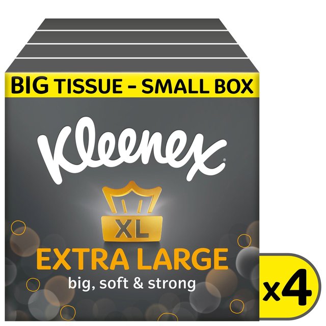Kleenex Extra Large Tissues 4 Packs, 4 x 44 per Pack