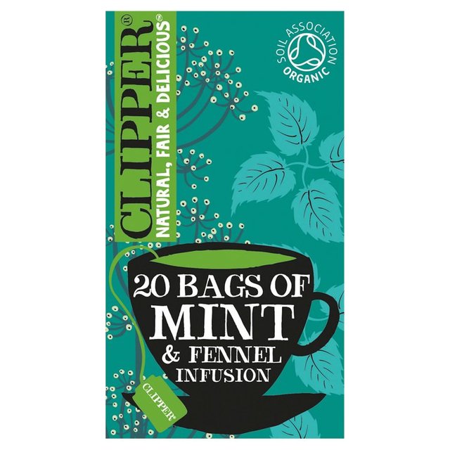 Clipper After Dinner Mints Organic Double Mint & Fennel Infusion Tea Bags, 20 Per Pack