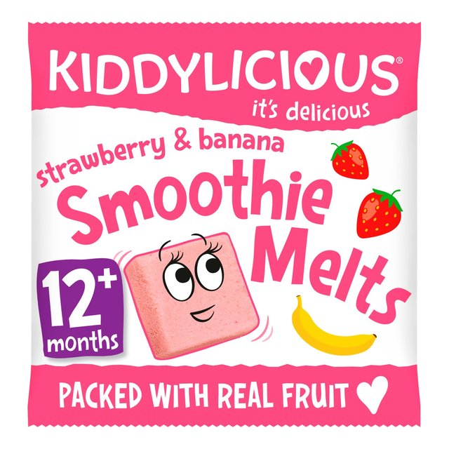 Kiddylicious Strawberry & Banana Smoothie Melts, 12 Months+, 6g