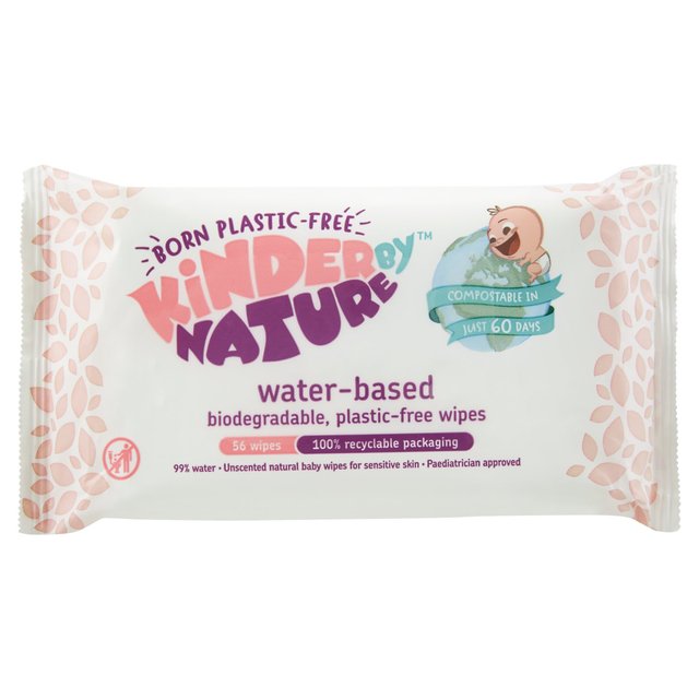 Jackson Reece Kinder by Nature Water-Based Wipes, 56 per Pack