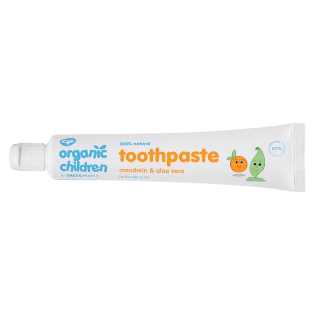 Green People Organic Children Mandarin & Aloe Vera Fluoride Free Toothpaste, 50ml