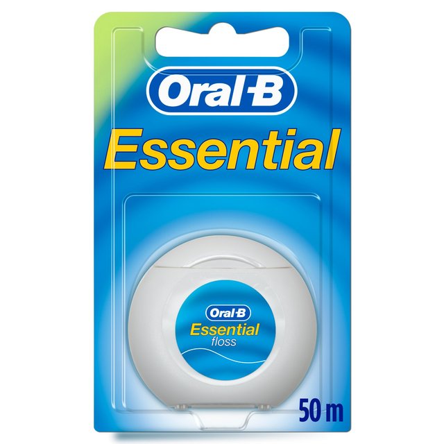 Oral-B Essential Mint Waxed Dental Floss, 50m