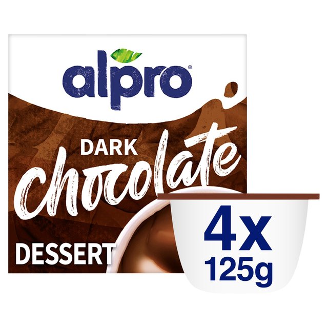 Alpro Dark Chocolate Dessert, 4 x 125g