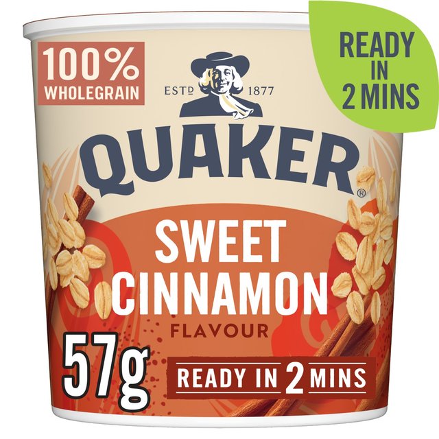Quaker Oat So Simple Sweet Cinnamon Porridge Cereal Pot, 57g