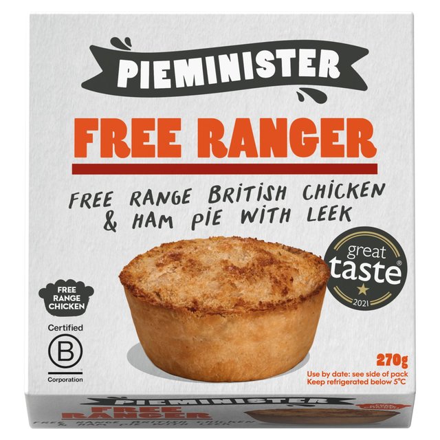Pieminister Free Ranger Chicken, Ham & Leek Pie, 270g