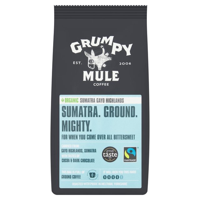 Grumpy Mule Organic Sumatra Ground Coffee, 227g