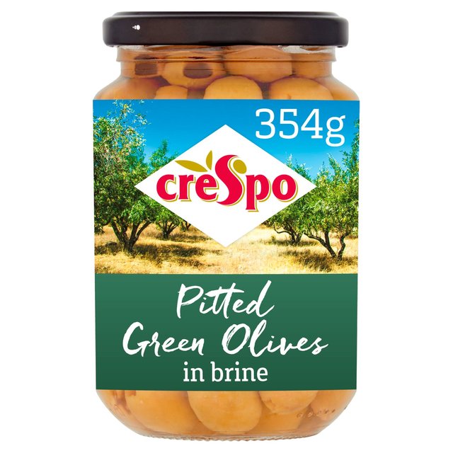 Crespo Pitted Green Olives, 354g