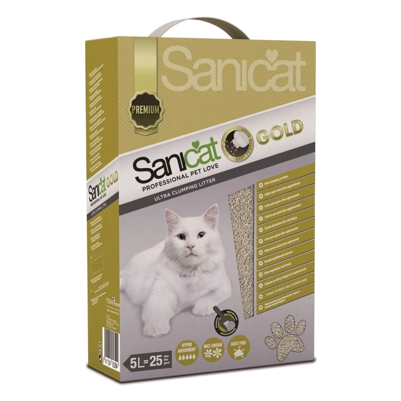 An image of Sanicat Gold Clumping Cat Litter
