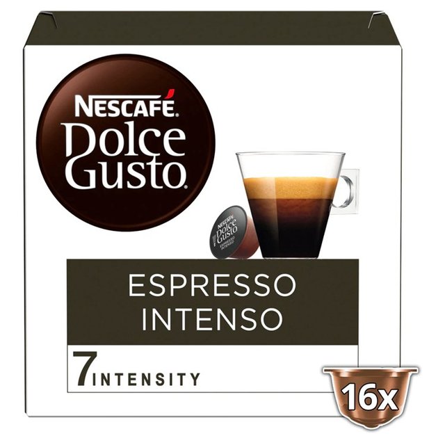 Dolce Gusto Nescafe Espresso Intenso Pods, 16 Per Pack