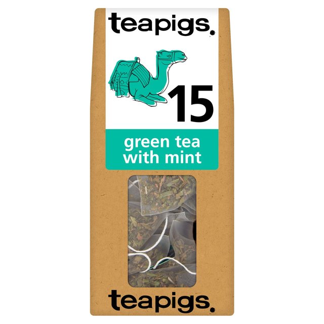Teapigs Green Tea With Mint Tea Bags, 15 Per Pack