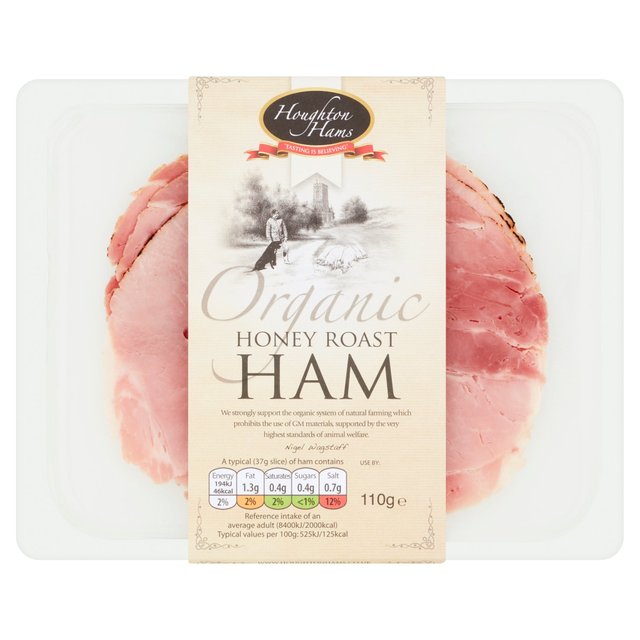 Houghton Organic Honey Roast Dry Cured Ham, 110g