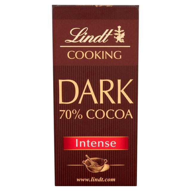 Lindt 70% Dark Cooking Chocolate Bar, 200g