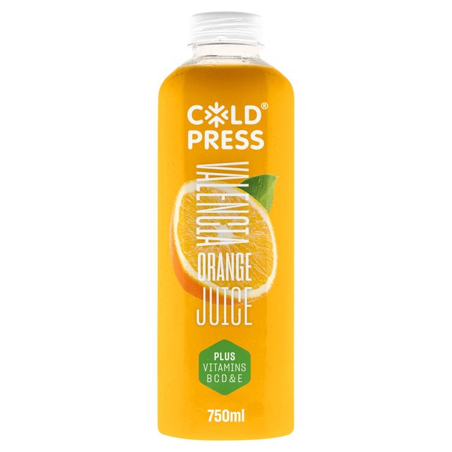Coldpress Valencia Orange Juice Plus Vitamins, 750ml