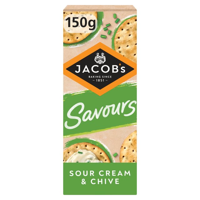 Jacob’s Savours Sour Cream & Chive Crackers, 150g
