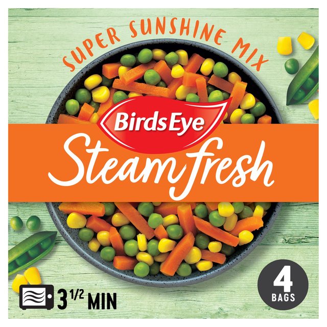 Birds Eye Steamfresh 4 Super Sunshine Steam Bags, 4 x 135g