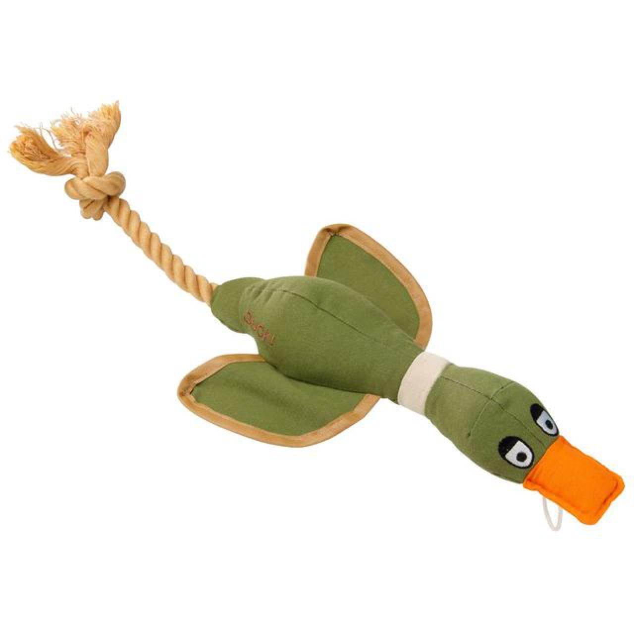 An image of House of Paws Khaki Duck Canvas Thrower Dog Toy