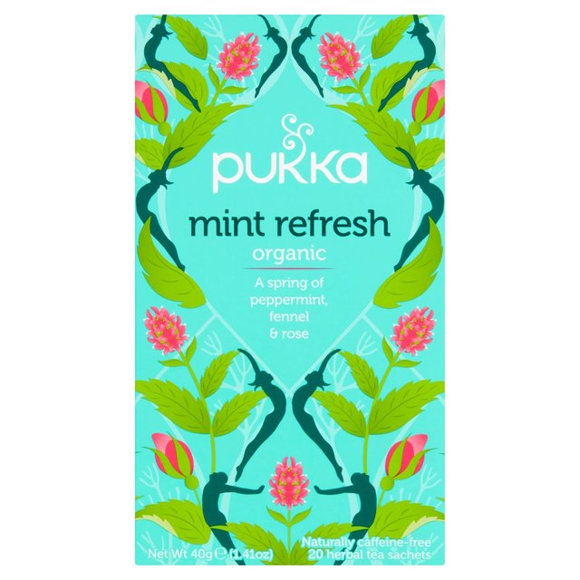 Pukka Tea Organic Mint Refresh Tea Bags, 20 Per Pack