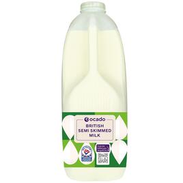 Ocado British Semi Skimmed Milk 4 Pints 2.272L