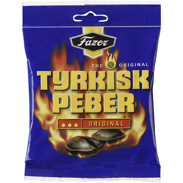 Fazer Tyrkisk Peber Original Hot Salmiak & Pepper Candy, 120g