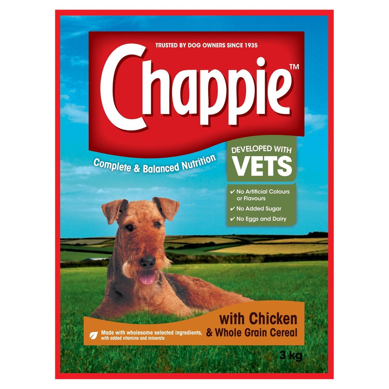 An image of Chappie Dog Complete Dry with Chicken & Cereal