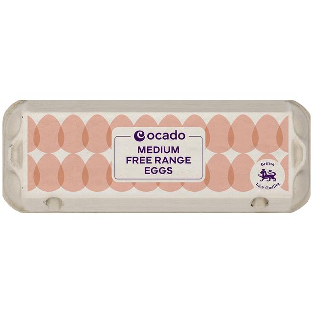 Ocado Medium Free Range Eggs, 12 Per Pack