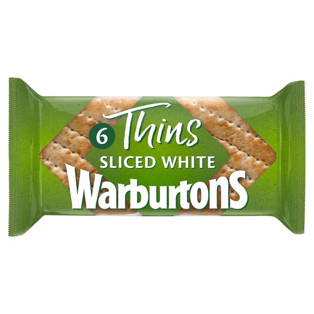 Warburtons White Sandwich Thins, 6 Per Pack