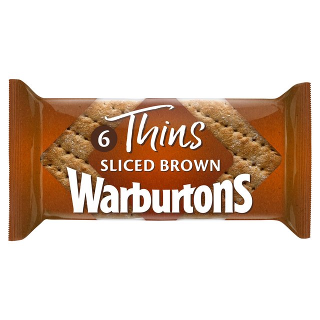 Warburtons Brown Sandwich Thins, 6 Per Pack