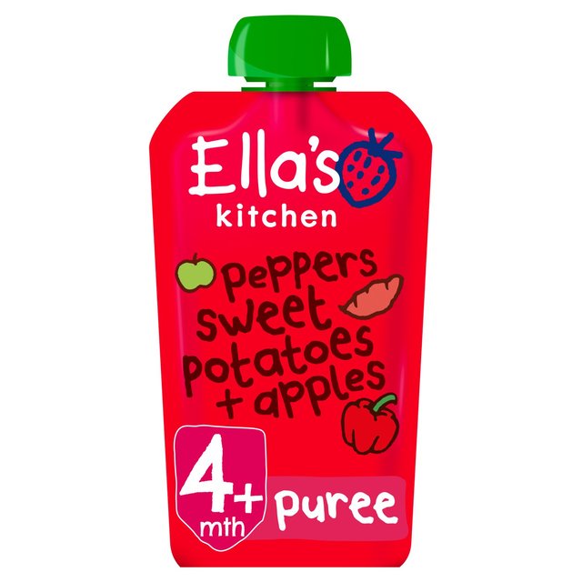 Ella’s Kitchen Apples, Sweet Potatoes and Peppers Baby Food Pouch 4+ Months, 120g