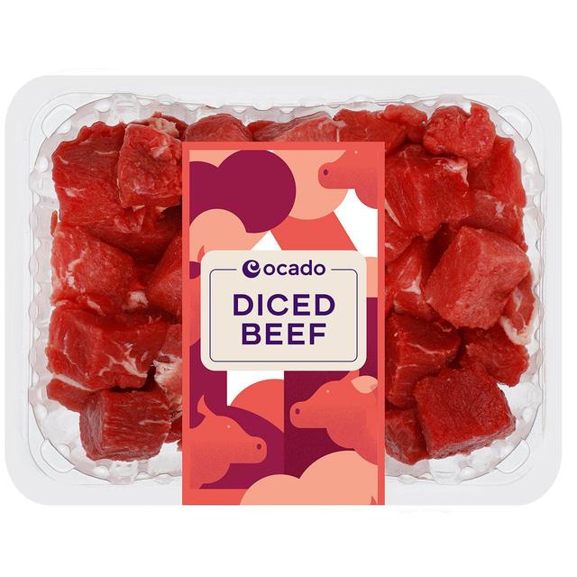 Ocado Diced Beef, 500g