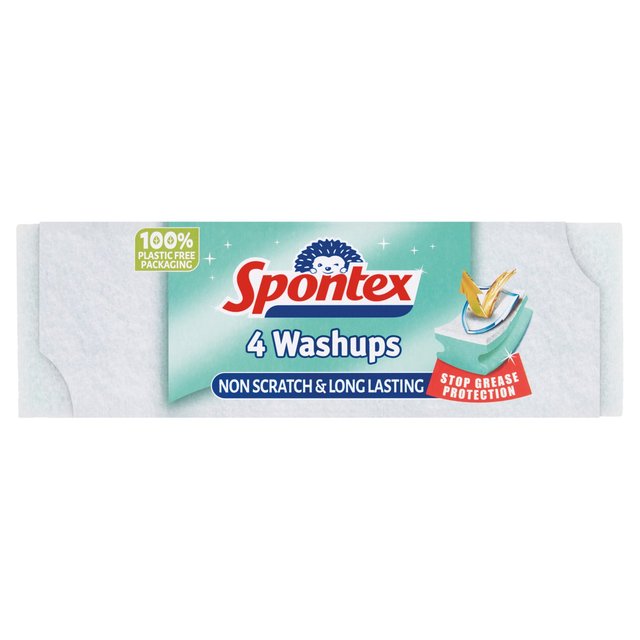 Spontex Non Scratch Washups, 4 Per Pack