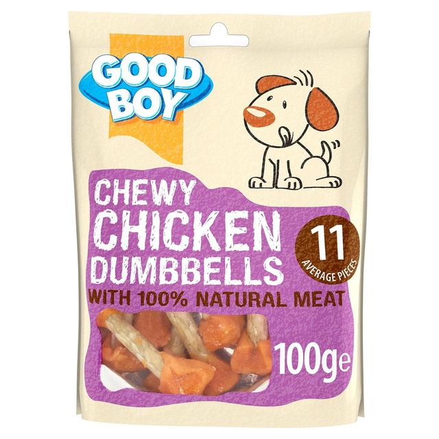 Good Boy Chewy Chicken Dumbbells Dog Treats, 100g