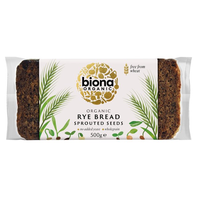 Biona Organic Yeast Free Vitality Rye Bread With Sprouted Seeds, 500g