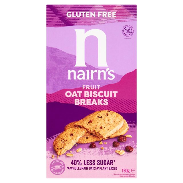 Nairn’s Gluten Free Biscuit Breaks Oats & Fruit, 160g