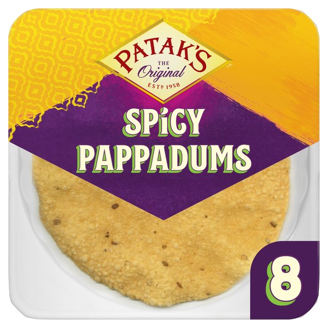 Patak’s Spicy Pappadums, 8 Per Pack