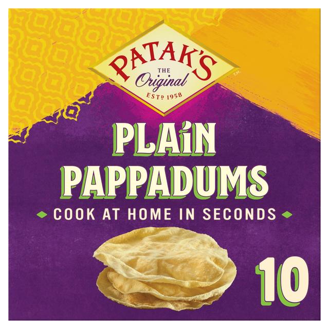 Patak’s Plain Cook at Home Pappadums, 100g