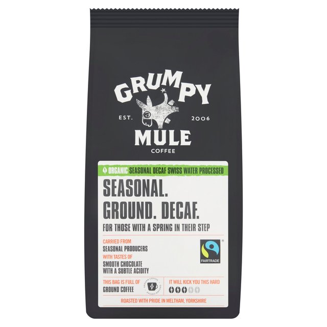 Grumpy Mule Organic Seasonal Swiss Water Decaff Ground Coffee, 227g