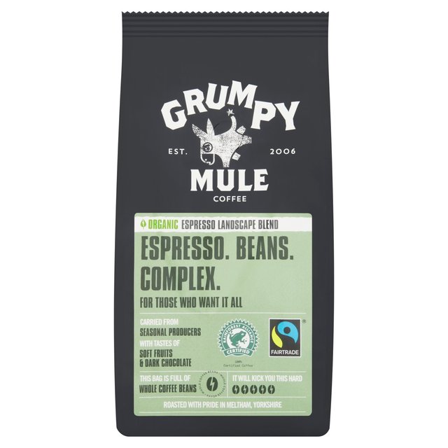 Grumpy Mule Organic Espresso Beans, 227g