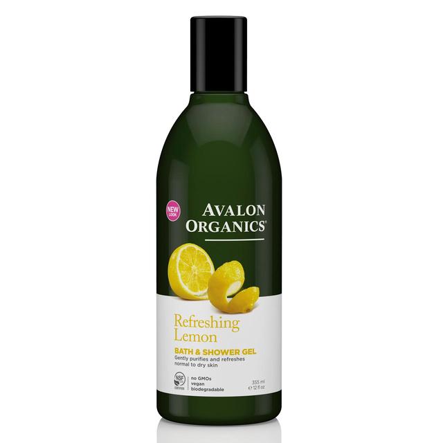 Avalon Organic Lemon Bath & Shower Gel, Vegan, 355ml