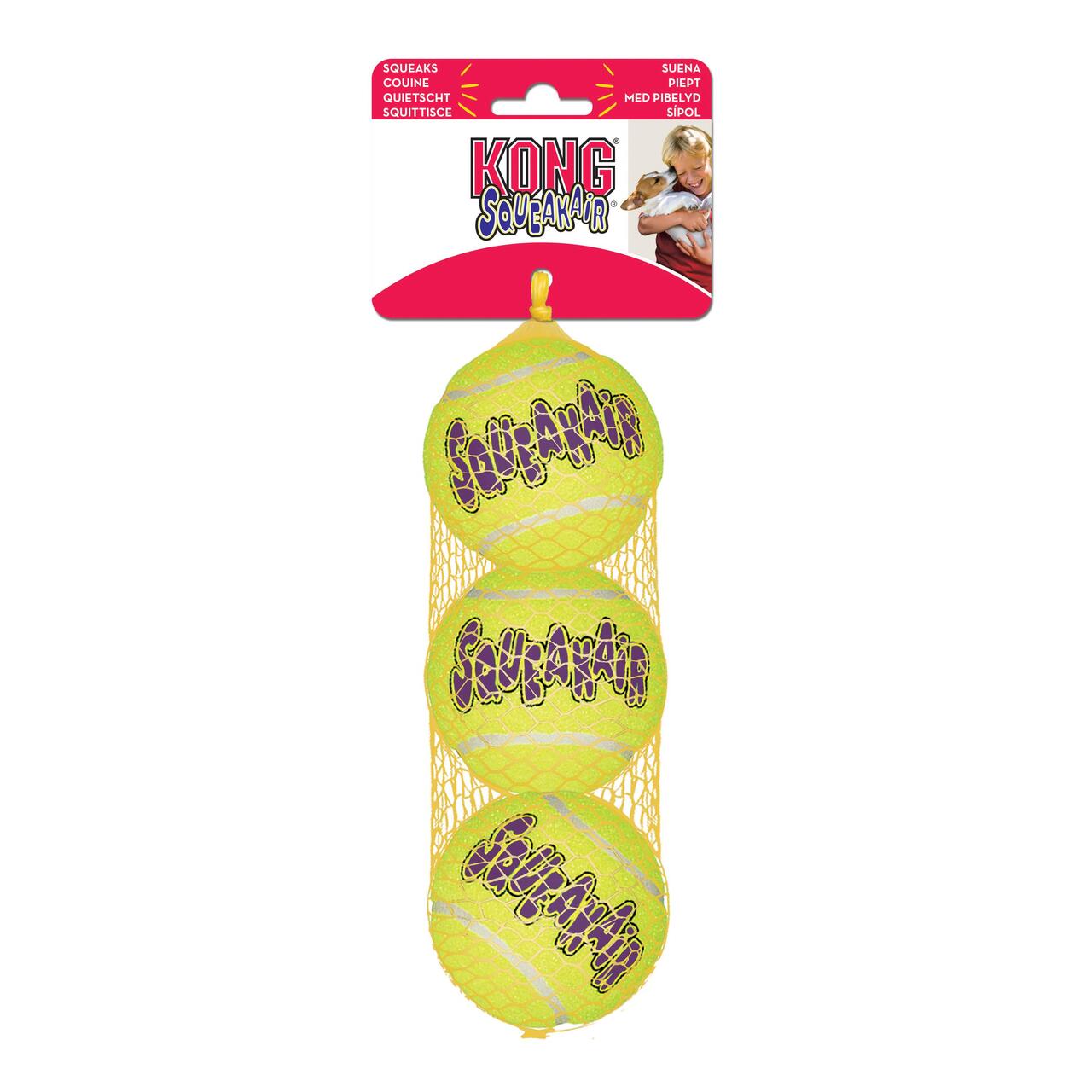 An image of Air Kong Squeakair Balls -Medium 3 Pack